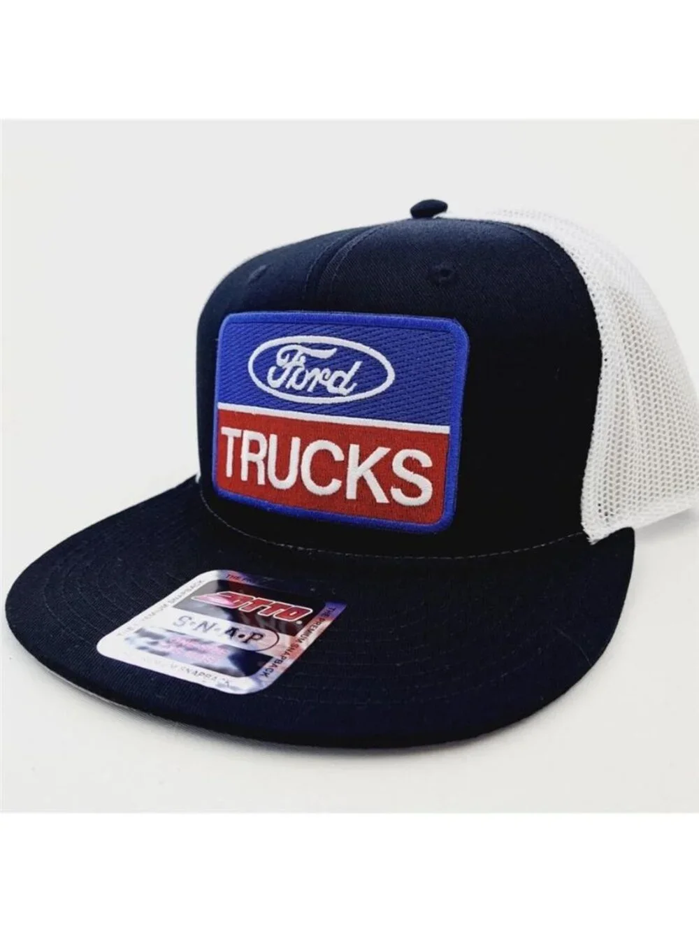 Retro Ford Trucks Embroidered Patch Hat Otto Black White Snapback Cap New 80s